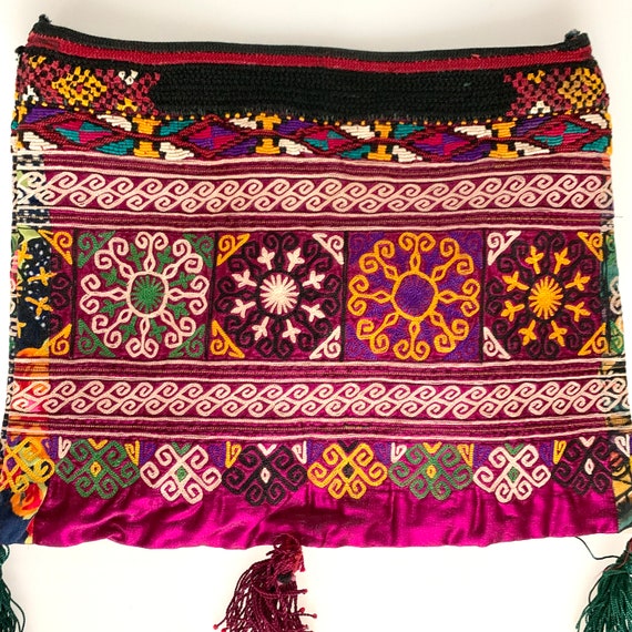 Vintage Afghan Textile Clutch - image 7