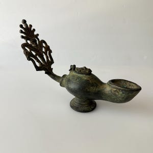 Roman Style Bronze Oil Lamp