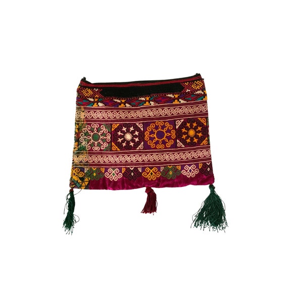 Vintage Afghan Textile Clutch - image 1