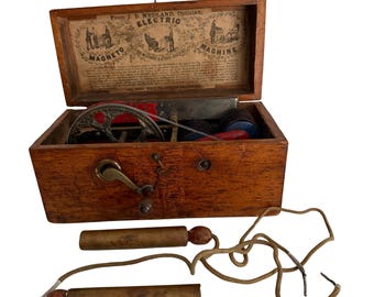 Antique Victorian Magneto-Electric Machine for Nervous & Other Diseases, circa 1870–1895.