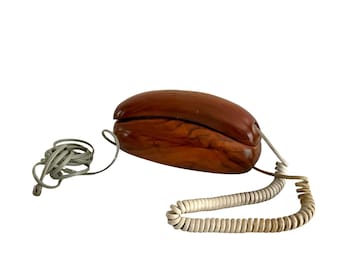 1970’s Sculpted Wood Case Touch-Tone Telephone