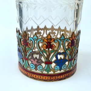 Antique French Scent Bottle With Enamelled Base image 2