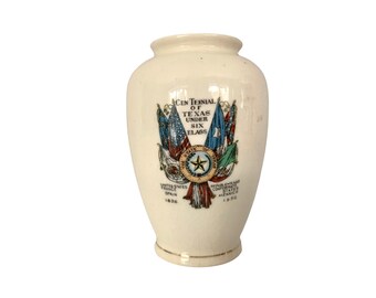 Texas Centennial Ceramic Vase