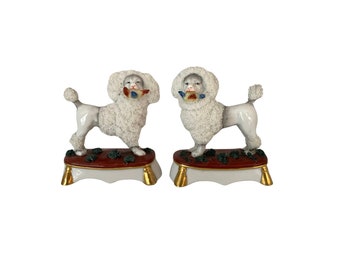 Vintage Confetti Poodles- A Pair