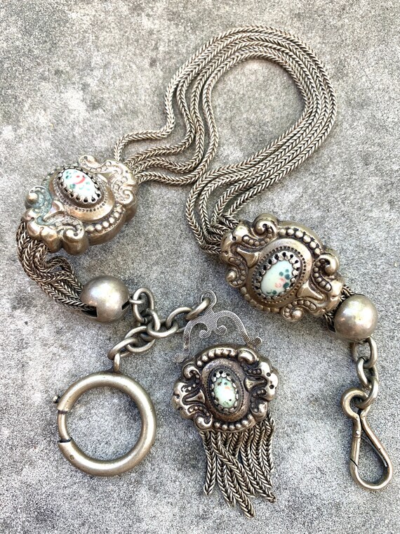 Vintage Chatelaine Chain Necklace Pendant