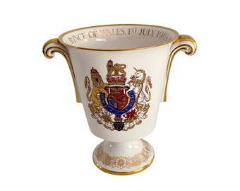 1969 Spode Prince of Wales Investiture Vase, Limited Edition #157/250, Royal Commemorative