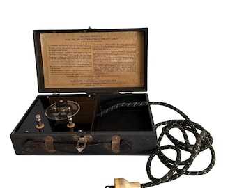 Antique 1920s McIntosh Sinustat No 1018 Electrotherapy Machine Medical Device With Original Case