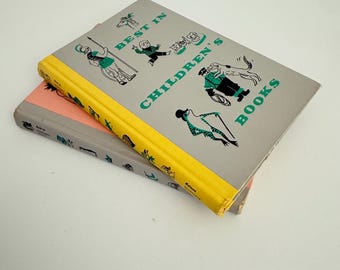 1960s Children's Story Books: Colorful Illustrations, Set of 2