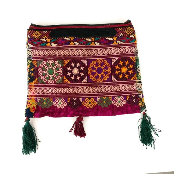 Vintage Afghan Textile Clutch - image 2