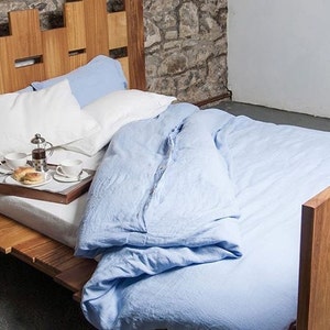 Bluebell Washed Bed Linen Duvet Cover