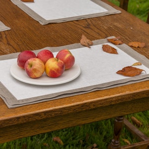 100% Linen Table Placemats Trinity Linen Table Placemats Pure Linen Tableware