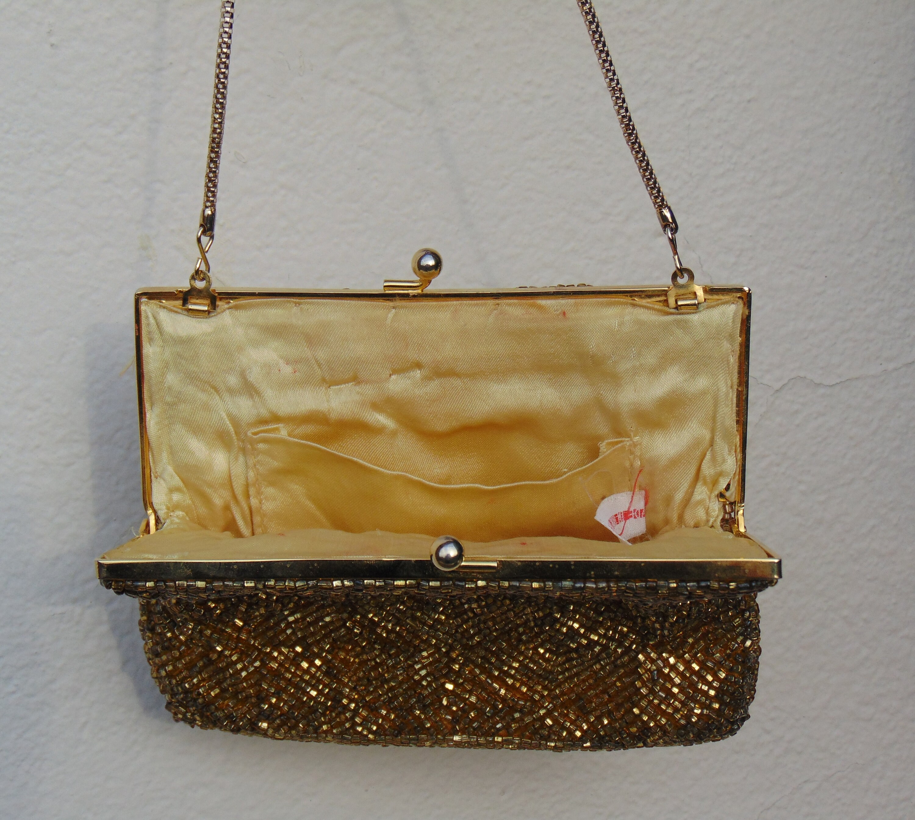 light gold evening bag