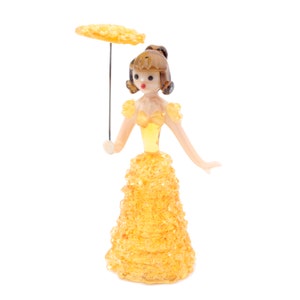 Lampwork glass Art Deco lady with parasol ornament figurine decoration