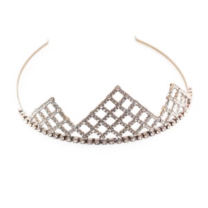 Czech handmade rhinestone tiara headpiece crown wedding ball