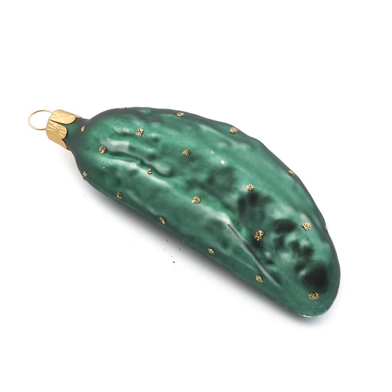 HERZWILD Cetriolo Di Natale, 6 Pezzi, In Vetro, Cetriolo