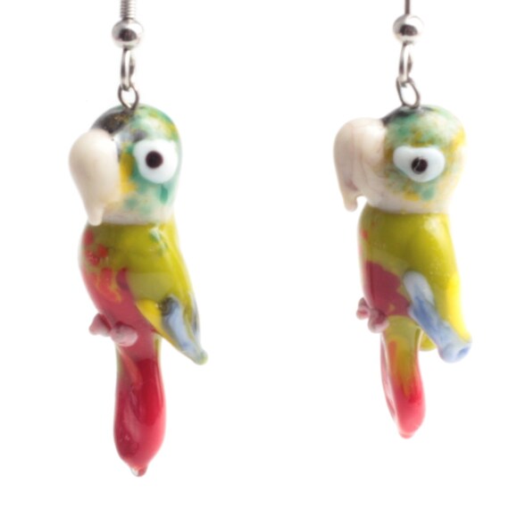 Etsy glass bird earrings best sale
