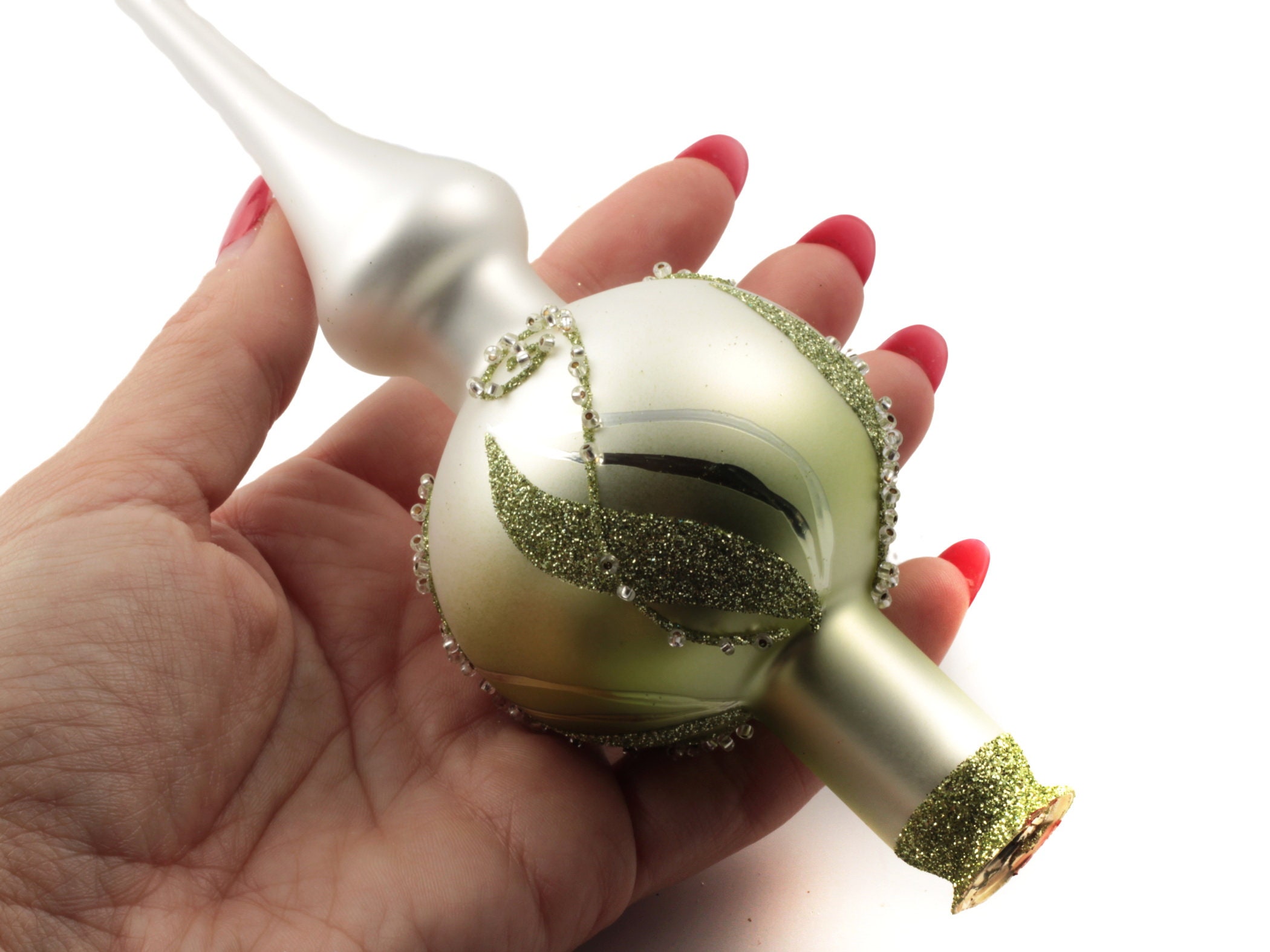 Set 13 Czech handmade Czech glass Christmas tree ornaments Etsy