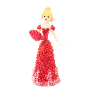Lampwork glass Art Deco lady ornament figurine decoration