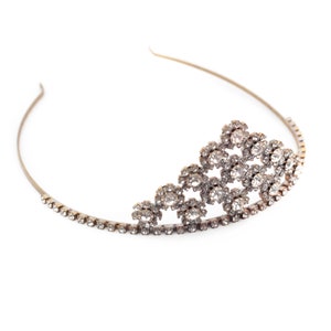 Czech handmade clear rhinestone tiara headpiece crown wedding ball