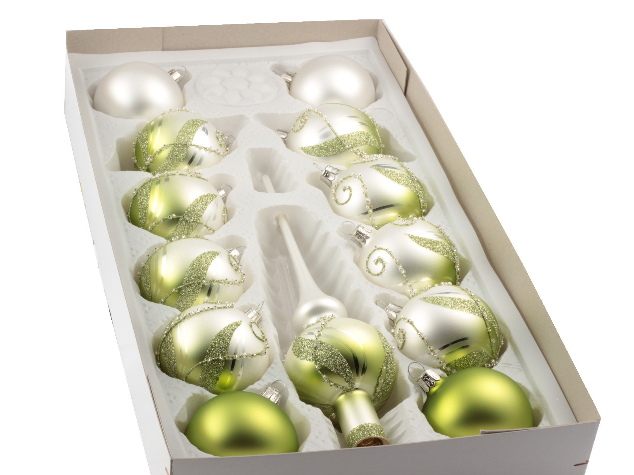 Set 13 Czech handmade Czech glass Christmas tree ornaments Etsy