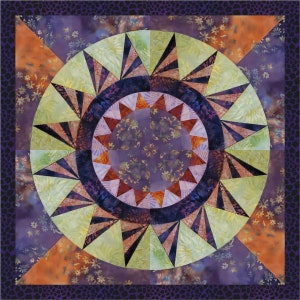 8&quot; New York Beauty Quilt Block 23 Paper Piecing Pattern