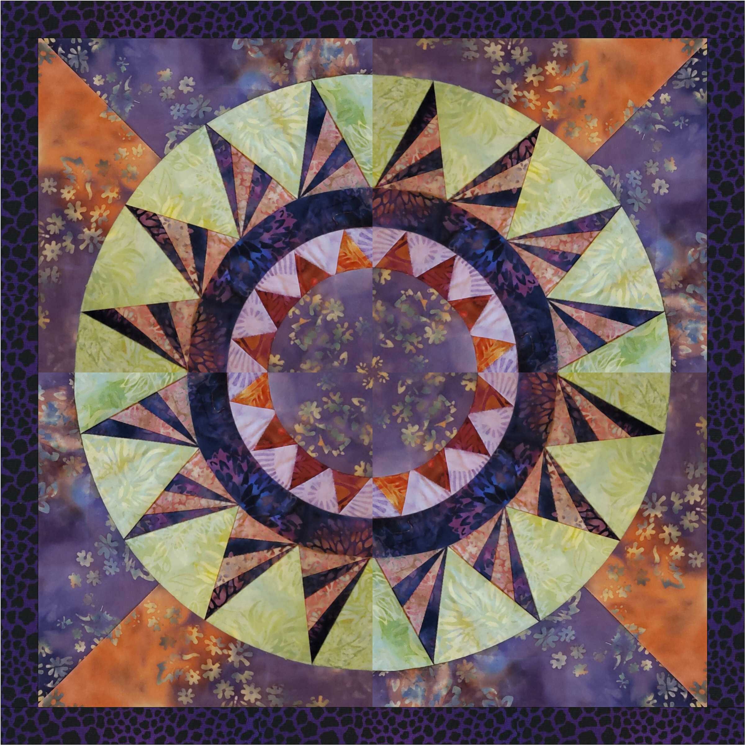 8" New York Beauty Quilt Block 23 Paper Piecing Pattern