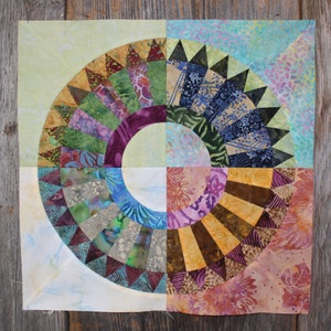 New York Beauty Quilt Block T Paper Piecing Pattern