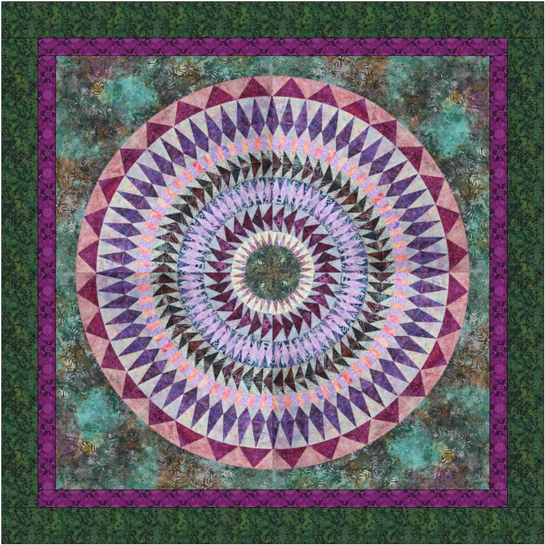 Mandala Quilt Pattern New York Beauty Mandala A Etsy Israel