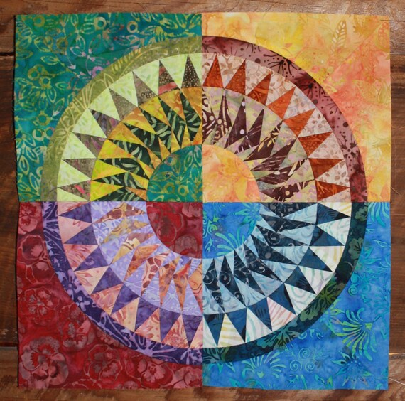 New York Beauty Quilt Block 6 Paper Piecing Pattern Etsy
