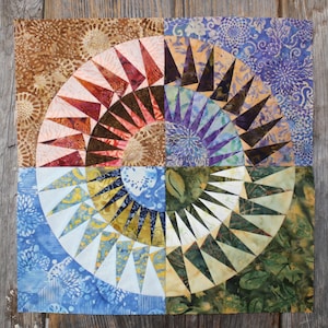 New York Beauty Block 9 Quilt Paper Piecing Pattern