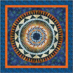 Großes 43&quot; Mandala Quilt Muster- New York Beauty Mandala B