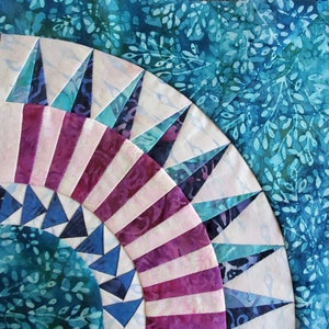 8&quot; New York Beauty Quilt Block 20 Paper Piecing Pattern