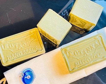 Authentic Aleppo Soap 4-Pack: Olive & Laurel Oil, Sensitive Skin