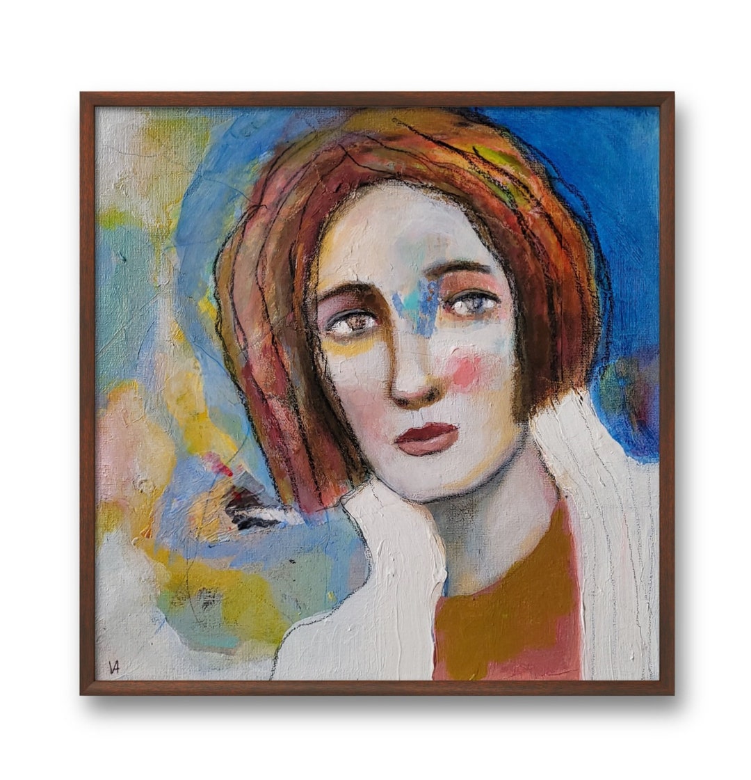 Abstract Face Painting Figurative Original Painting Abstract Etsy