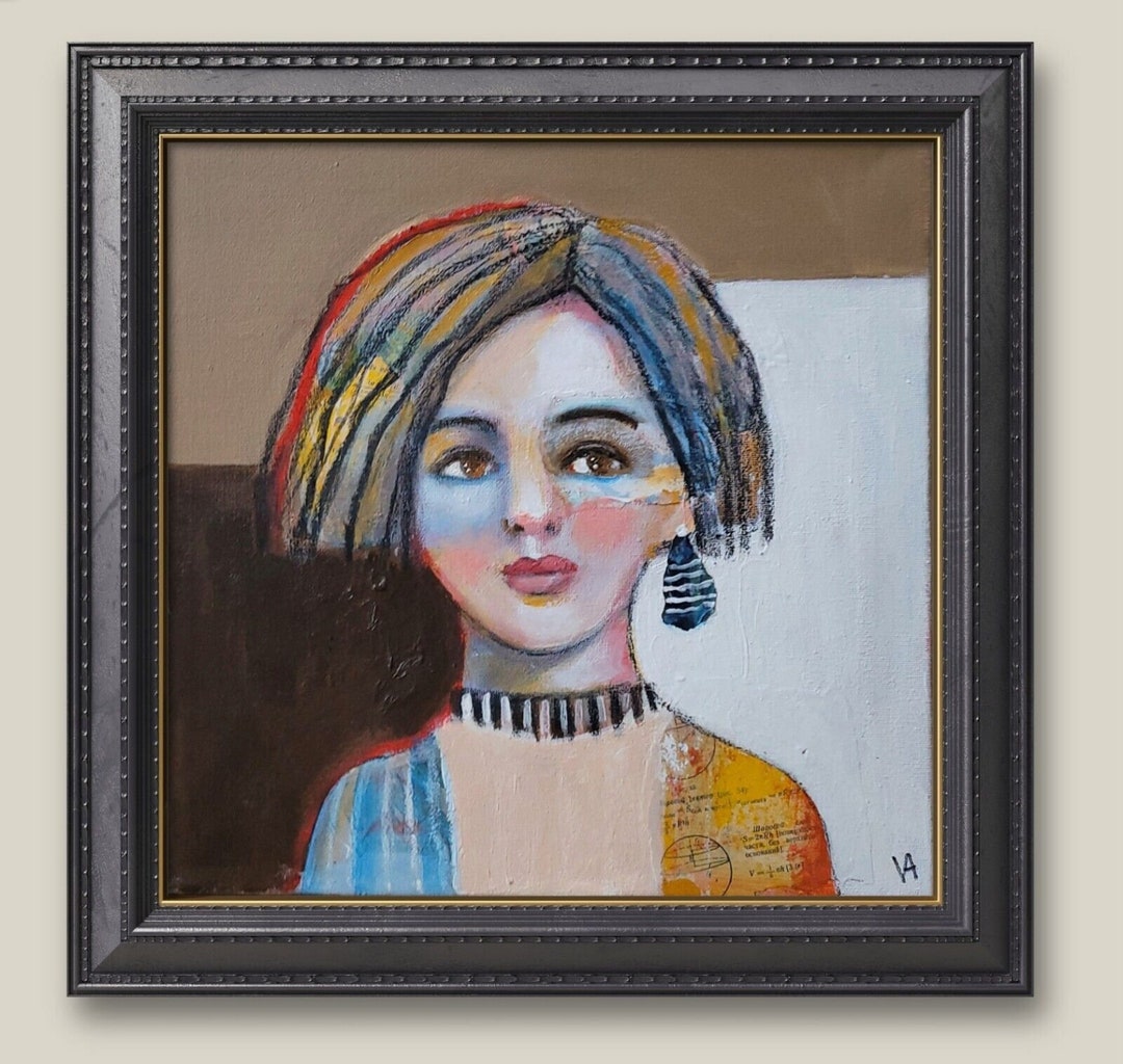 Abstract Face Painting Figurative Original Painting Abstract Etsy