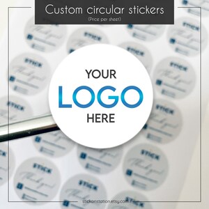 Pegatinas redondas de vinilo mate / Pegatinas personalizadas / Pegatinas circulares de negocios / Pegatinas con logotipos / Etiquetas adhesivas de embalaje / Etiquetas postales