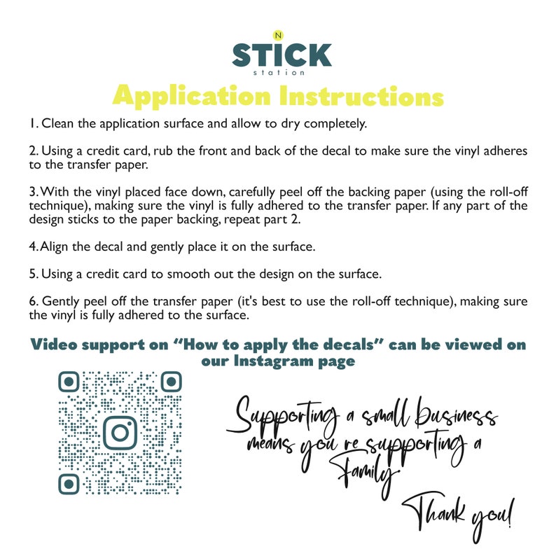 Instagram QR Code Sticker Business Promotion Sticker Vinyl Etsy UK