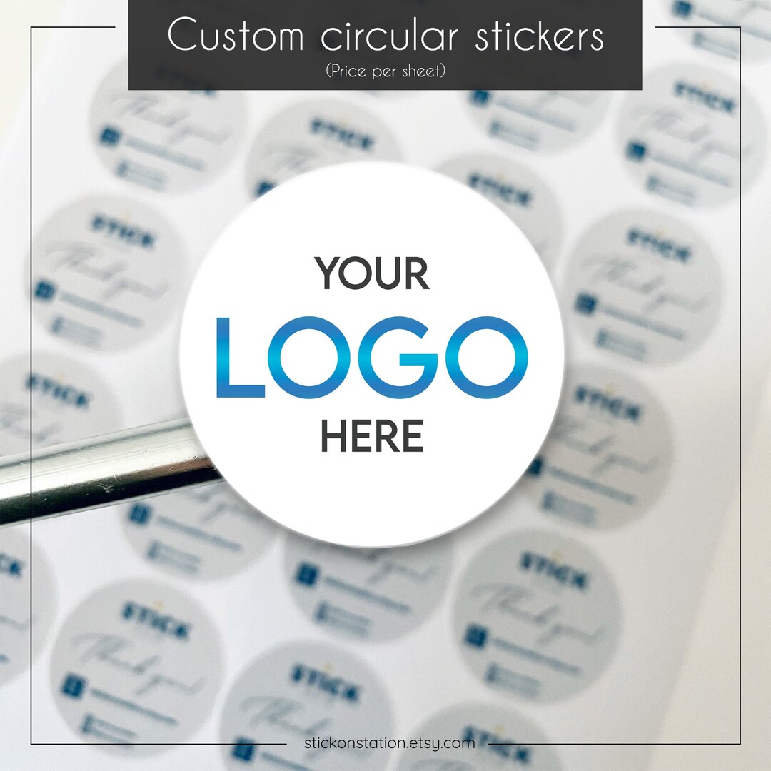 Custom Logo Stickers: Round Matte Vinyl Business Labels - Etsy