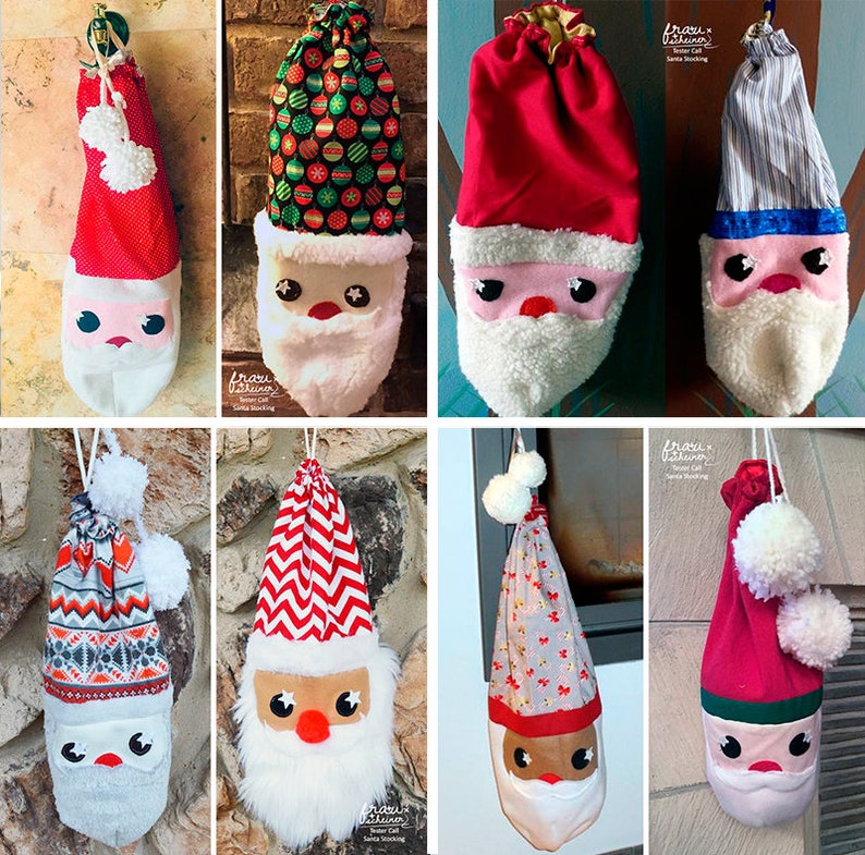 Christmas stocking sewing pattern pdf/ Santa stocking pattern, sack sewing instruction and pattern image 8