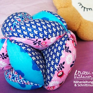 Patchwork SpielBall für Kleinkinder und Kinderzimmer, Schnittmuster und Nähanleitung (PDF)