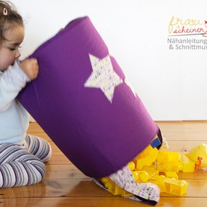 Spielzeugtasche,  Riesenutensilo für das Kinderzimmer, Spielzeugsack, Spielzeug Aufbewahrung, Schnittmuster und Nähanleitung