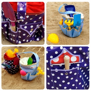 Sandspielzeugtasche, Buddeltasche für den Sandkasten und Spielplatz, Spielplatztasche, Strandtasche, Schnittmuster und Nähanleitung Bild 5