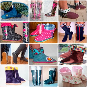 Espadrilles Stiefel, halbhohe und hohe Boots, Schnittmuster und Nähanleitung PDF image 4