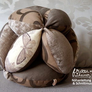 Nähanleitung Kissen Deko Patchwork Ball zum Kuscheln