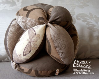 Nähanleitung Kissen Deko Patchwork Ball zum Kuscheln