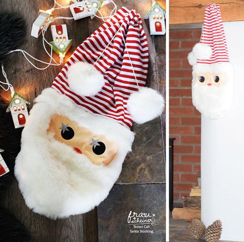 Christmas stocking sewing pattern pdf/ Santa stocking pattern, sack sewing instruction and pattern image 7