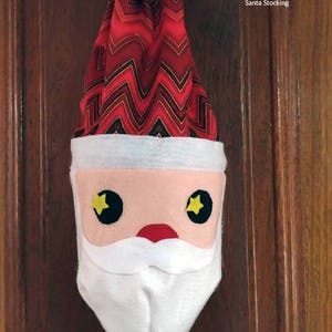 Christmas stocking sewing pattern pdf/ Santa stocking pattern, sack sewing instruction and pattern image 4