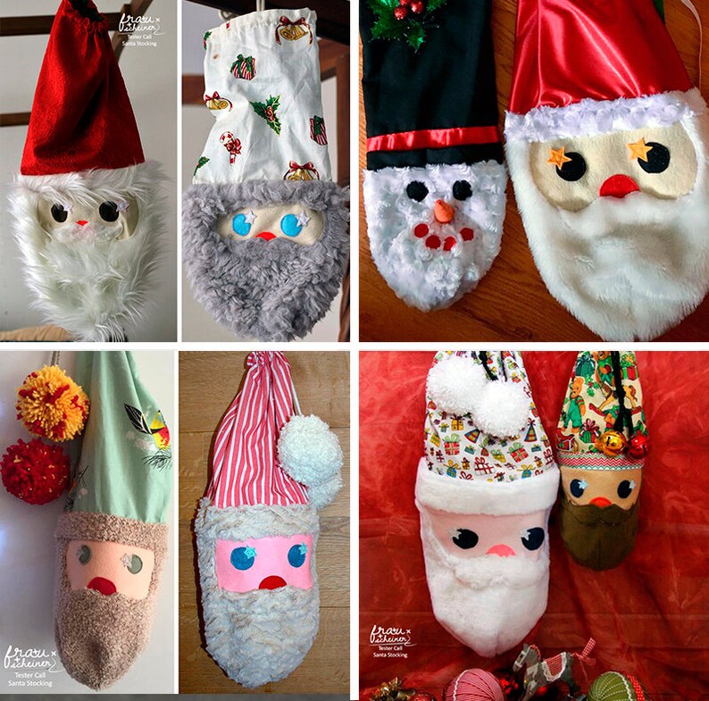 Christmas stocking sewing pattern pdf/ Santa stocking pattern, sack sewing instruction and pattern image 9