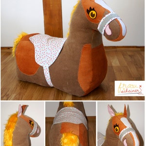 Horse sewing pattern, plush horse, rocket horse pattern and PDF sewing instruction image 4