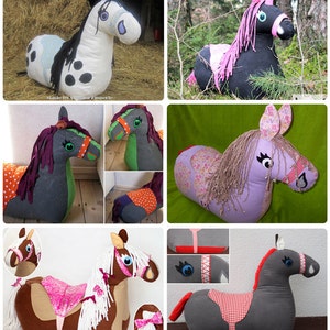 Horse sewing pattern, plush horse, rocket horse pattern and PDF sewing instruction image 7